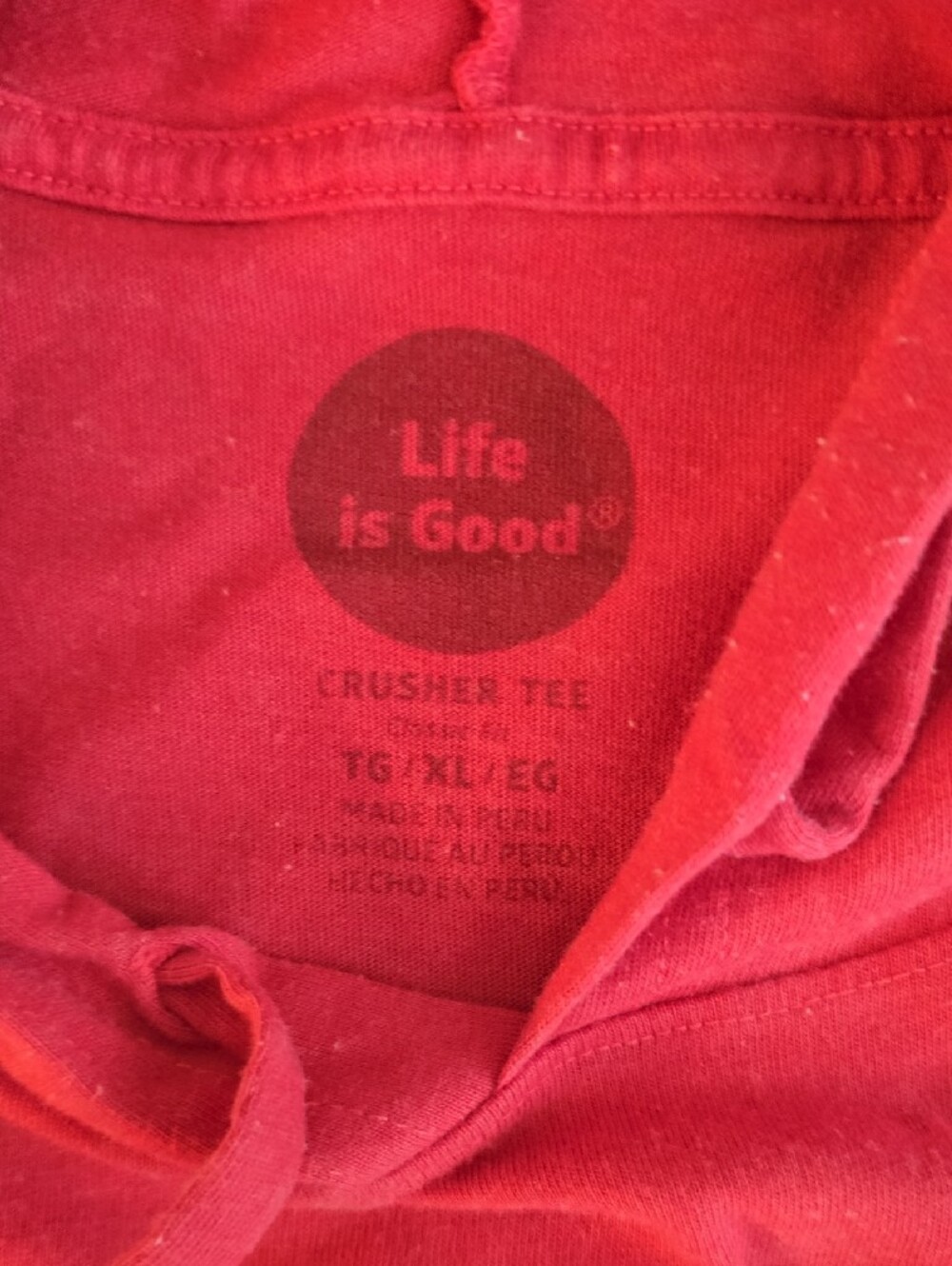 Life Is Good Men's Heather Red Hoodie - Picture 2 of 4